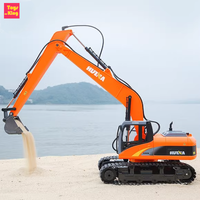 Huina 1551 RC Excavator Truck 15CH 1/14 Alloy Professional Remote Control Engineering Construction Vehicle Kids Toys Boys Gift