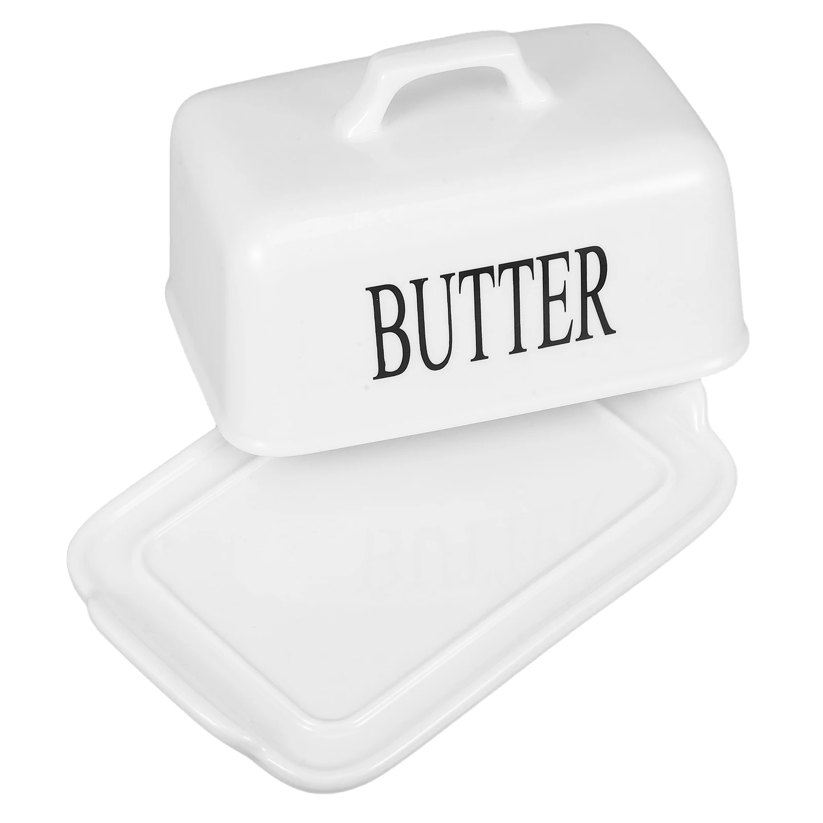 

Ceramic Butter Dish with Lid Farmhouse Airtight Butter Keeper Crock Porcelain Cheese Storage Tray Home Restaurant