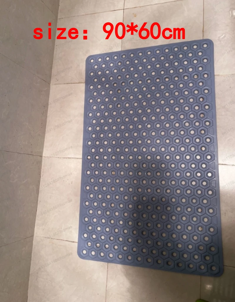 

Многоугольный полый дренажный коврик для душа 90*60 см, противоскользящий коврик для ванной комнаты, безопасный для пожилых людей