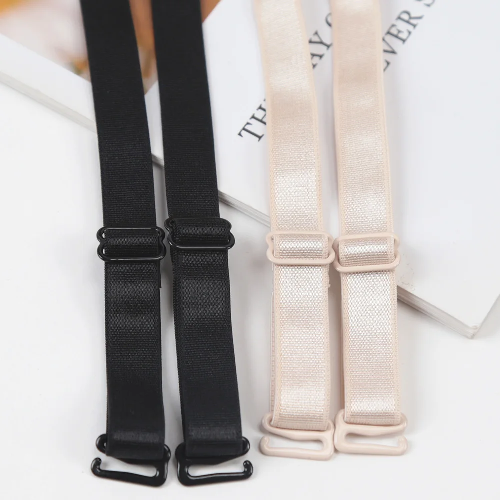 1Pair Adjustable Slip Resistant Bra Straps Nylon Elastic Bands Rubber Stretch Belt Soft Underwear Spring Lingerie Accessories