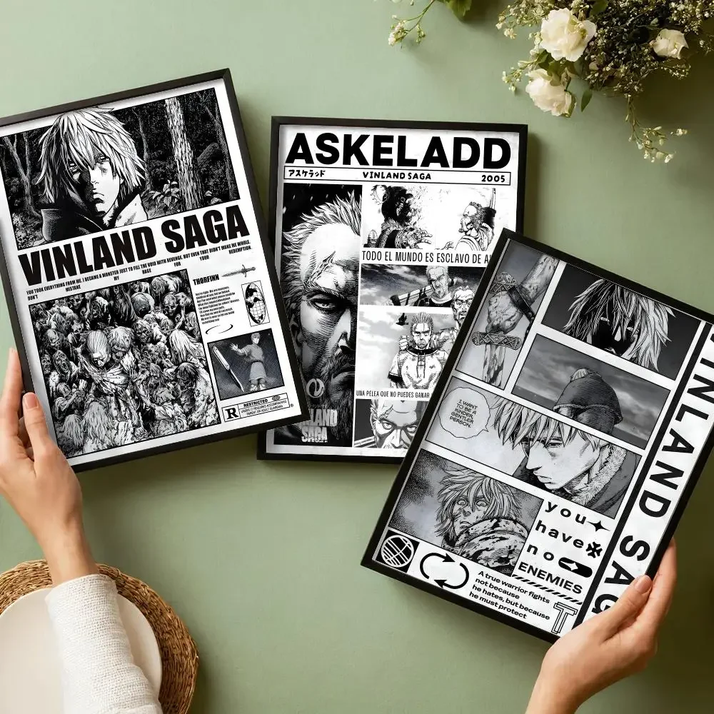 Anime V-Vinland Saga Poster Decorative Wall Art Stickers Mural Photo Print for Home Living Room Hallway Decor