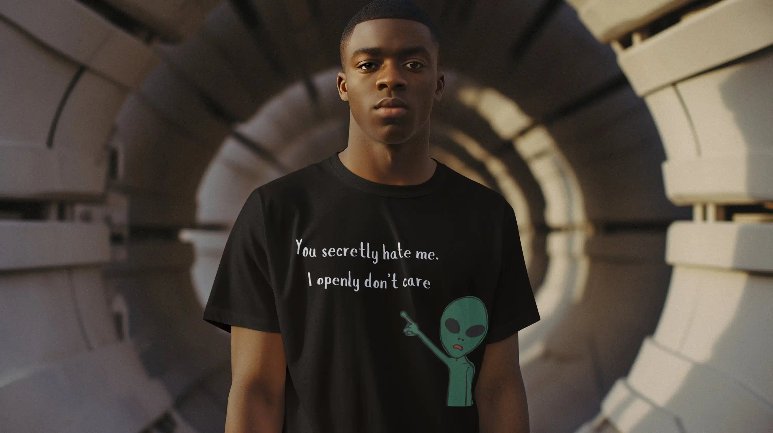 

Футболка Cheeky Alien You Secretly Hate Me I Openly Dont Care Забавный дефициант и саркастичный для тех с жирным положением