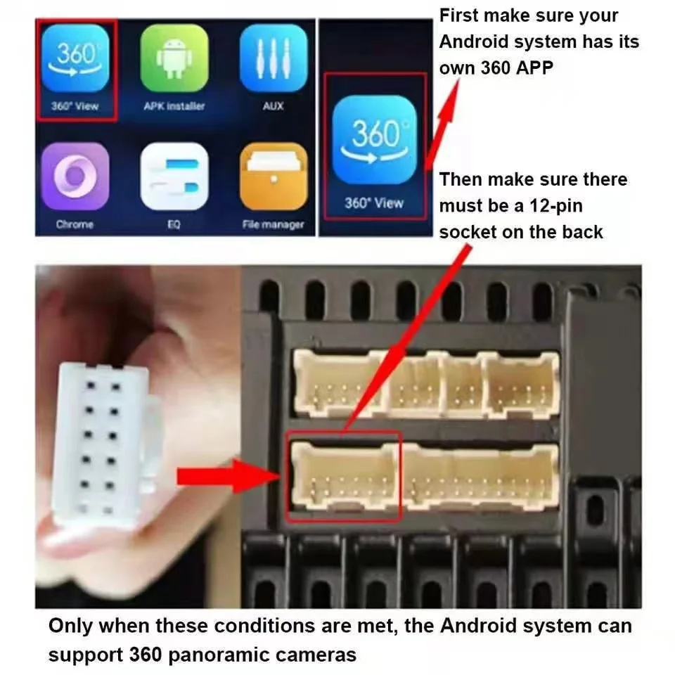 Car 3D HD Night Vision 360 panoramic image kit integrated 720P1080PAHD reverse camera auxiliary is optional