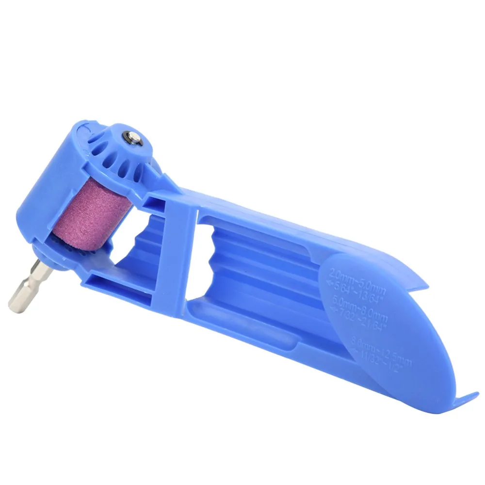 2pcs Diamond Grinding Wheel Portable Drill Bit Sharpener Blue /OrangeColor Hand Tool Electric Grinding Machine