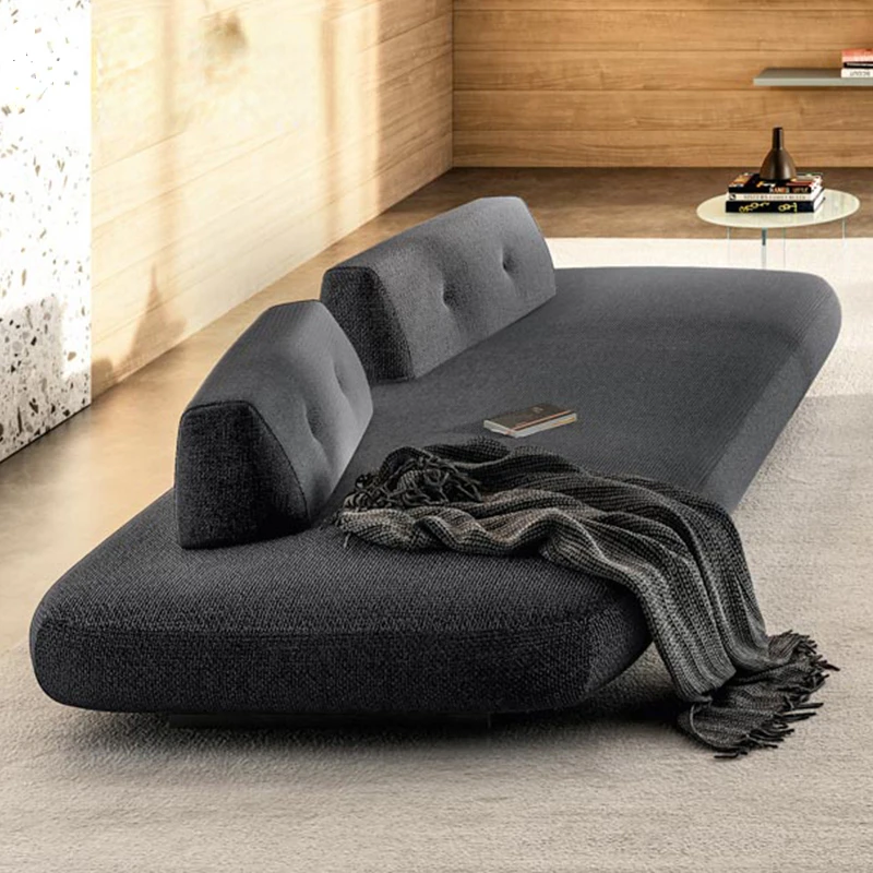 Italian minimalist fabric sofa for four people