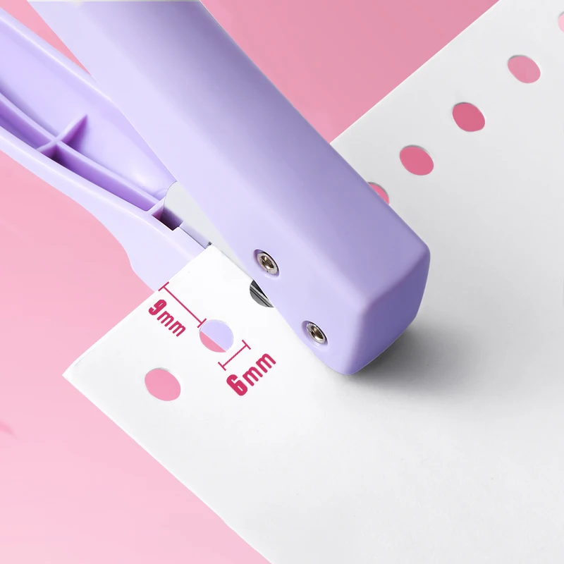 M&G 단일 구멍 펀치 휴대용, 6mm 원형 구멍 직경, 8-10 페이지 펀치, 사무실 및 학교 바인딩 용품 문구