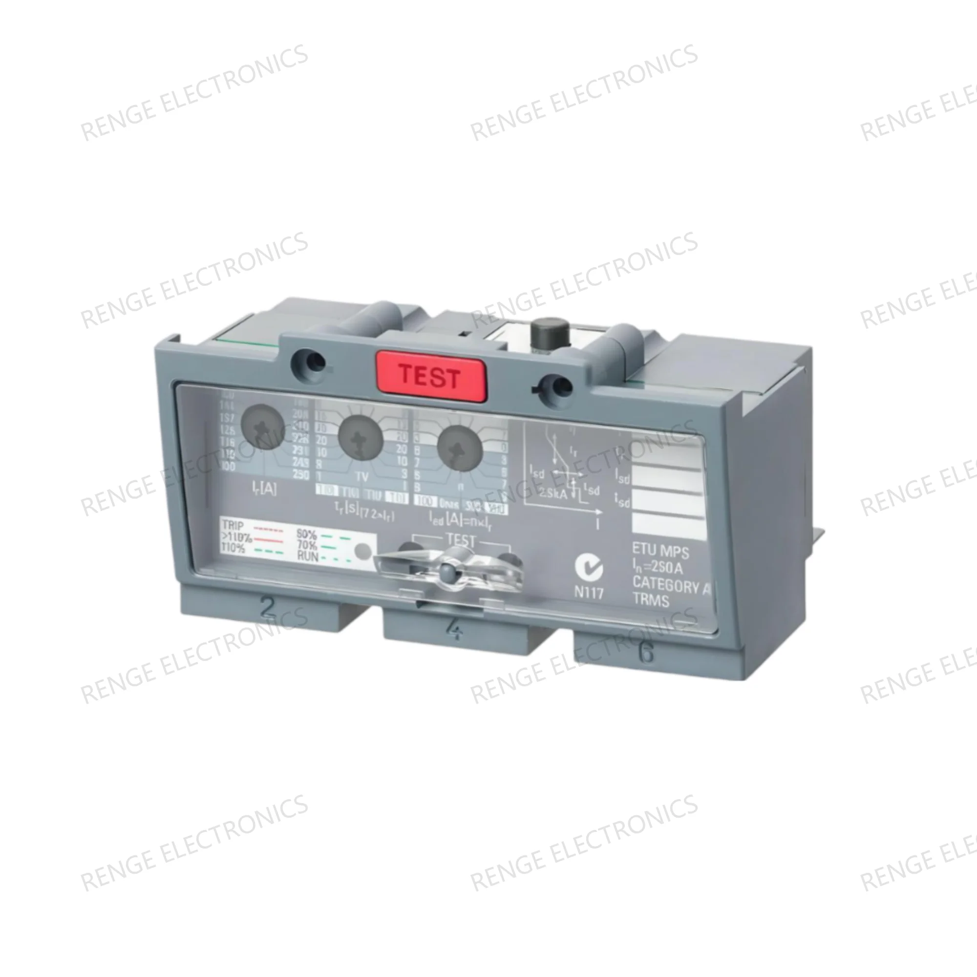 3VT9225-6AP00 ETU VT250, 3극, 모터/변압기 보호 ETU MP, LI IR=100...250A, 과부하 보호 IRM=0.2...2kA