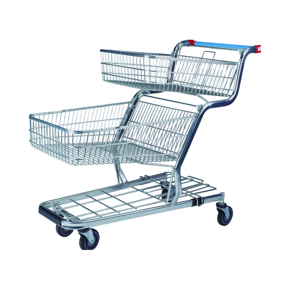 Large Capacity Waterproof Children's Shopping Cart with Portable Grocery Trolley and Rear Basket Custom Logo on Sale
