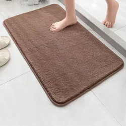 Fluffy Bathroom Bath Mat Anti-slip Bath Carpets Doormat For Toilet Absorbent Floor Rug Beside Bathtub Wash Basin Washable