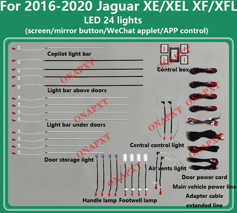 

For Jaguar F-PACE E-PACE XE/XEL XF/XFL 2016-2021 New Ambient Light Atmosphere Lamp Original Modified Roof Speaker Illuminator