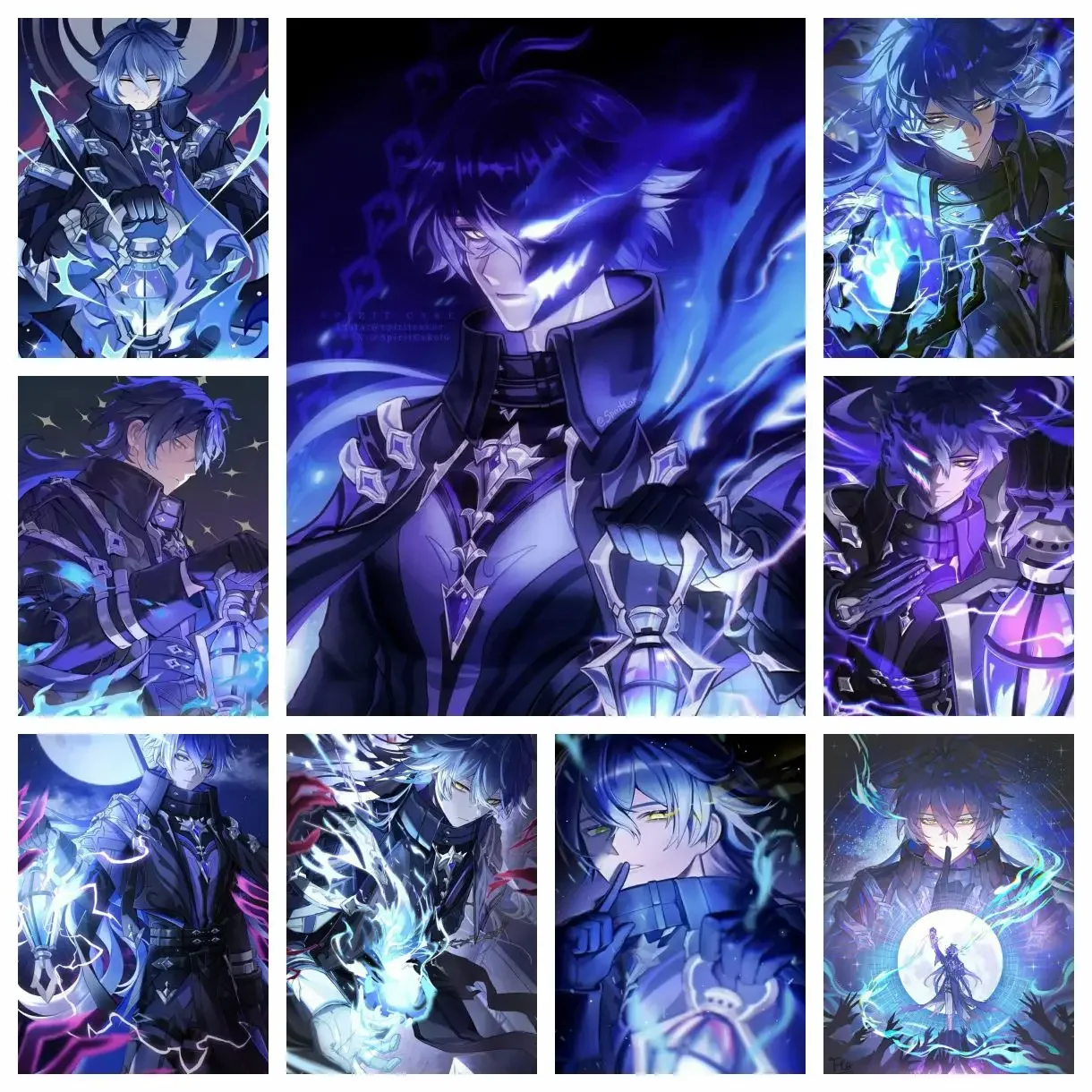 Kyryll Chudomirovich Genshin Impact Game 5D DIY Full Round Diamond Painting Home Living Room Bedroom Bar Aesthetic Decoration