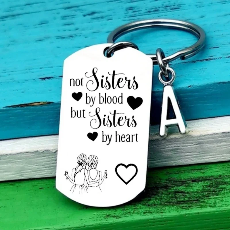 Stainless steel jewelry is not a blood sister key chain for her friend