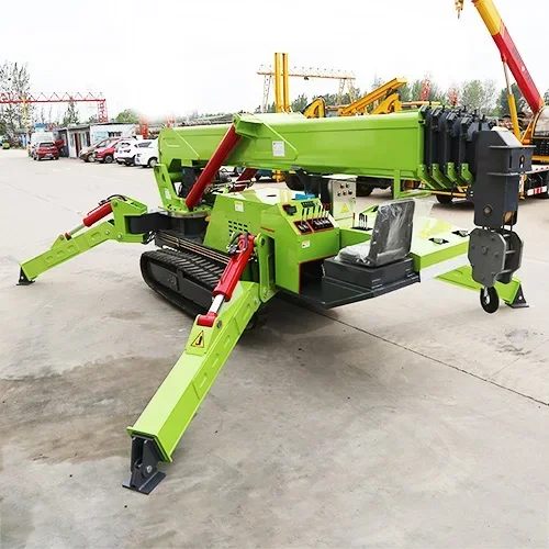 CE approved Narrow Working Small Mini 8 Ton Folding Hydraulic Engine Hoist Spider Crane