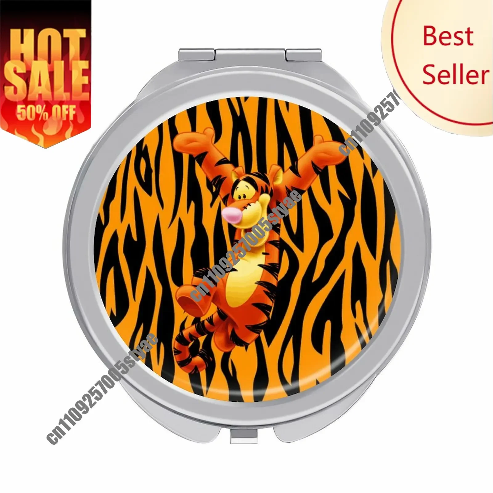 

Tigger Makeup Mirror Disney Cartoon Custom Mirror Design Your Photos Logo Text Portable Travel Holiday Parties Souvenir