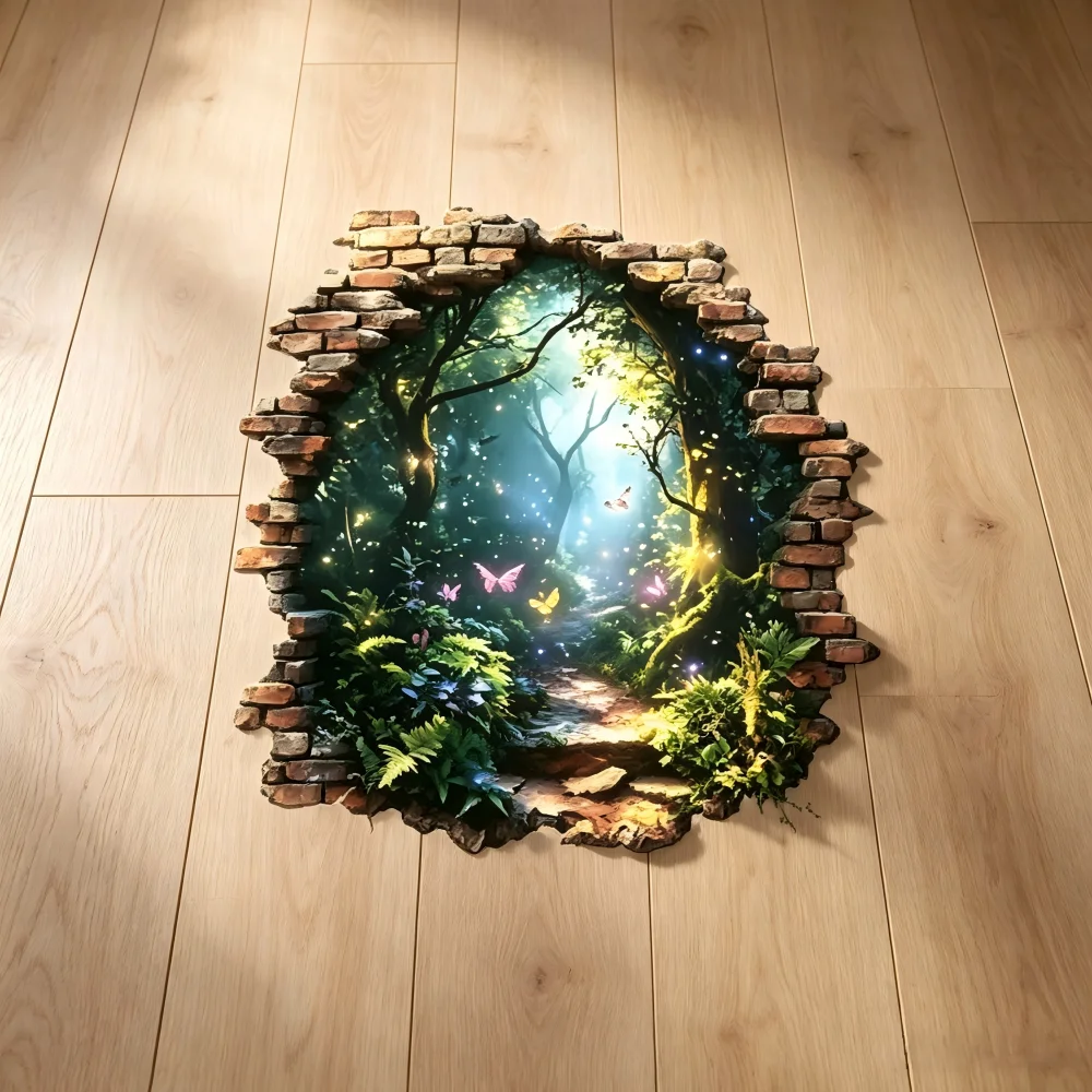 Magic Forest Portal Floor Patch, Fantasy Natural Floor Decoration