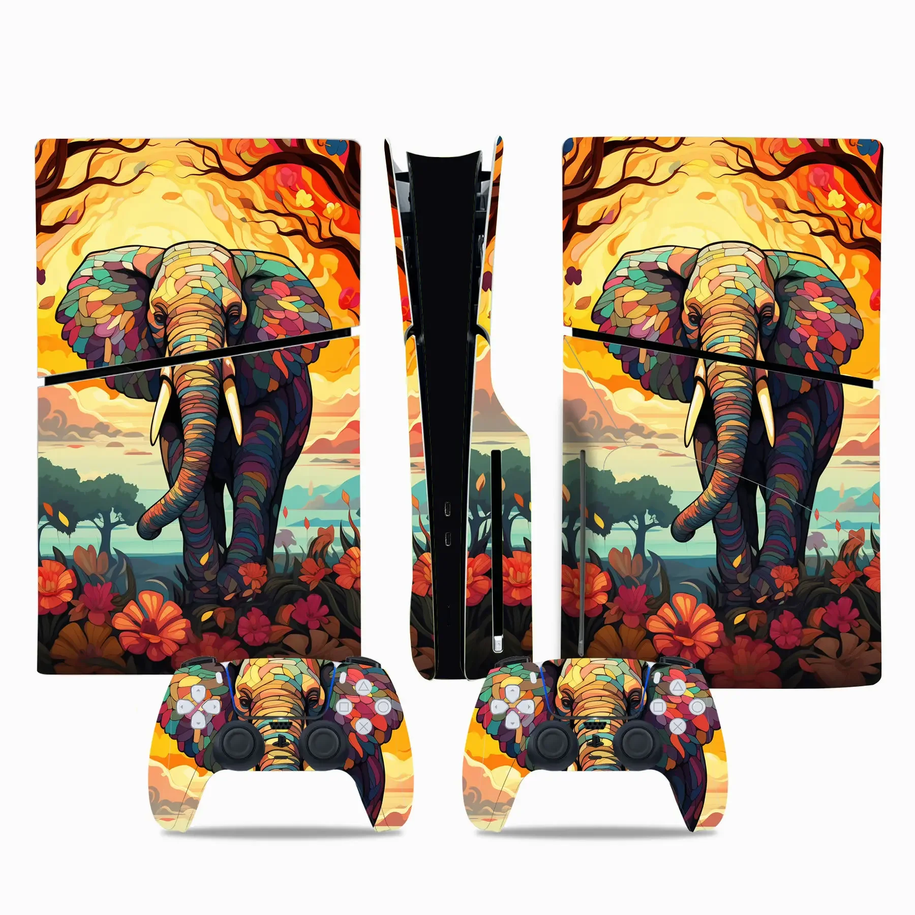 Скины на консоли и контроллеры для игр с животными для PS5 Slim Disc Edition для наклейки на кожу контроллера