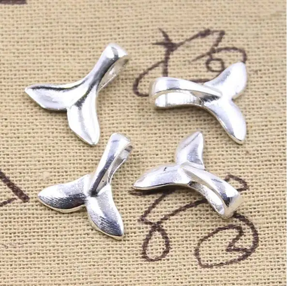 

40pcs 17x16mm Tibetan Silver Alloy Charms Whale Tail Pendants for DIY Jewelry EF3617