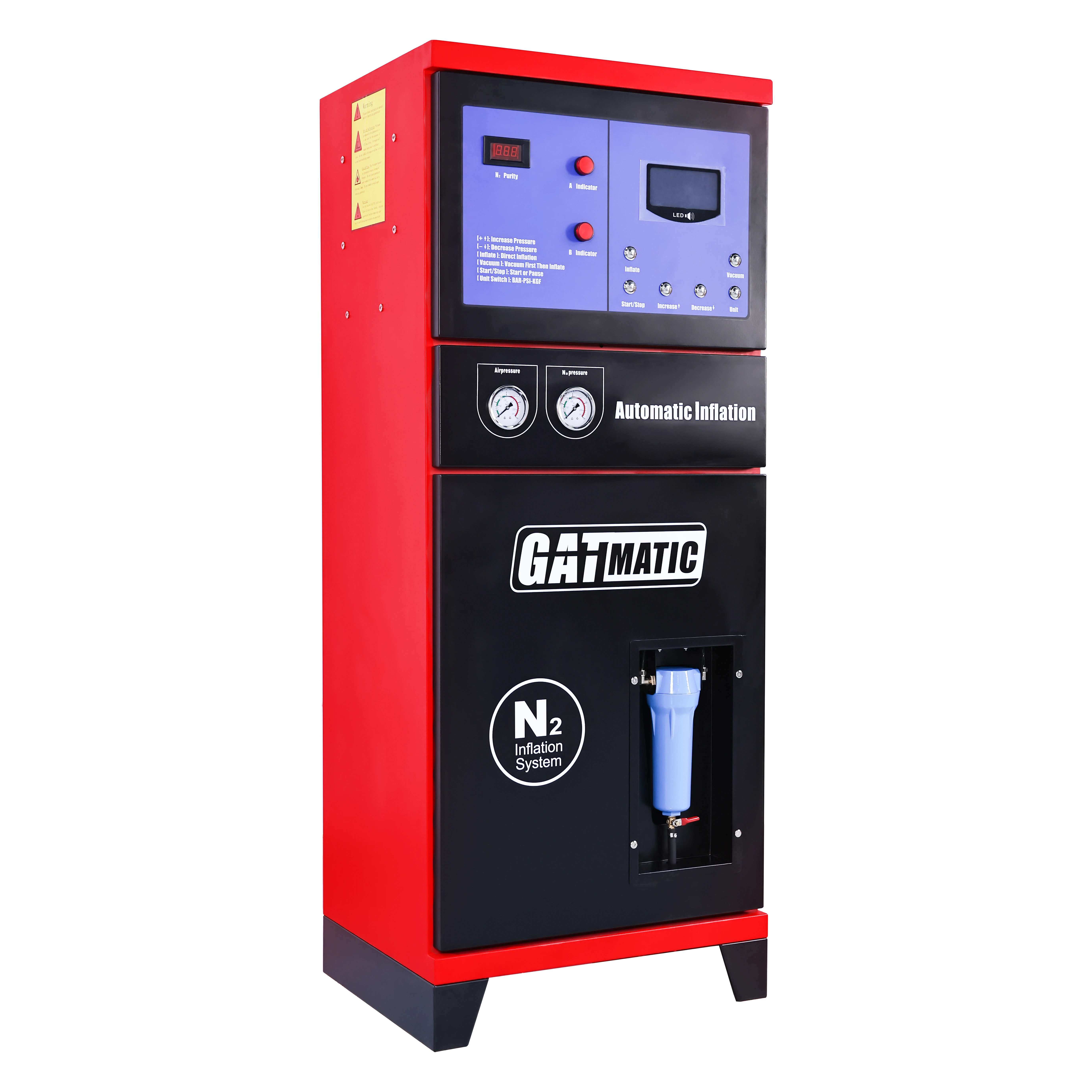 Digital Indoor Workshop Automatic Nitrogen Generator Tire Inflator Tire Pressure Monitor High Purity  Portable