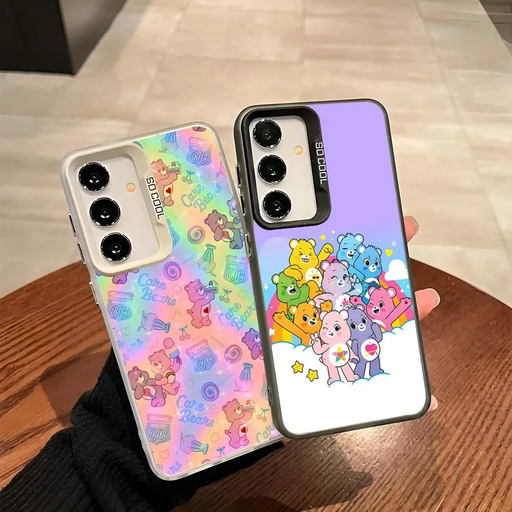 C-Care B-Bears Phone Case For Samsung Galaxy S26 S25 S24 S23 S22 S21 S20 Ultra Plus Fe colored silver Cover