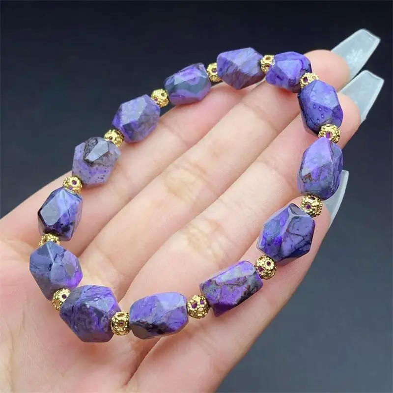 Natural Freeform Sugilite Bracelet Women Fashion Sweet Reiki Healing Energy Strand Girls Jewelry Gift 1PCS