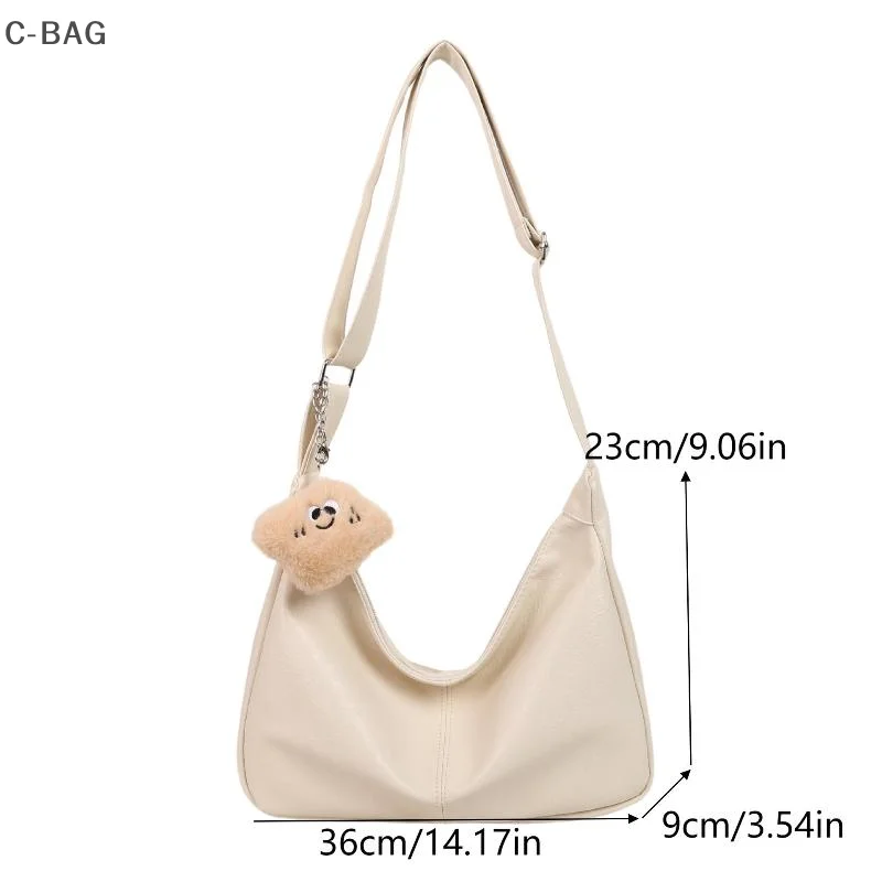 

Ladies' Large Room Fashionable PU Leather Shoulder Handbag Classic Underarm Commuter Bag Gift Item