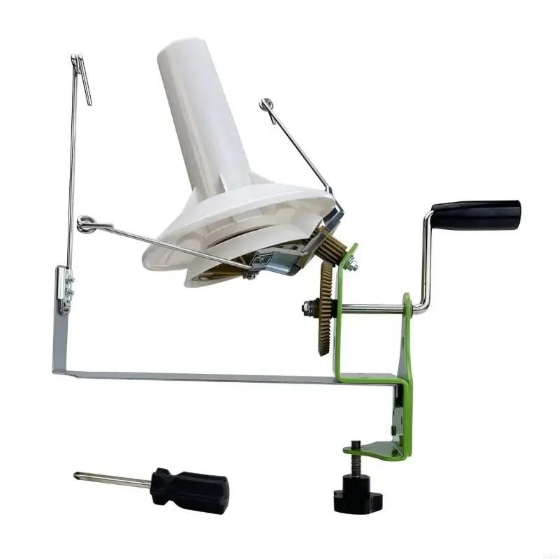 Clamp On Wool Ball Maker Manual Table Mounted Fiber Winding Tool, Large Capacity Hand Turn Tool for Knitting and Crochet Y5GB