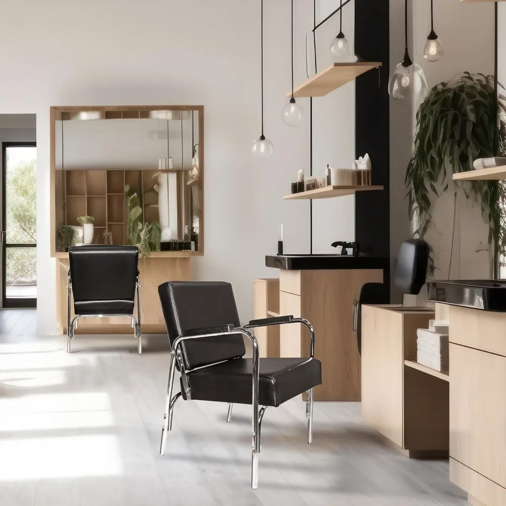 جديد - كرسي شامبو احترافي تلقائيًا، مادة فينيل ممتازة، وسائد إسفنجية عالية الكثافة وبناء فولاذي متين. #1