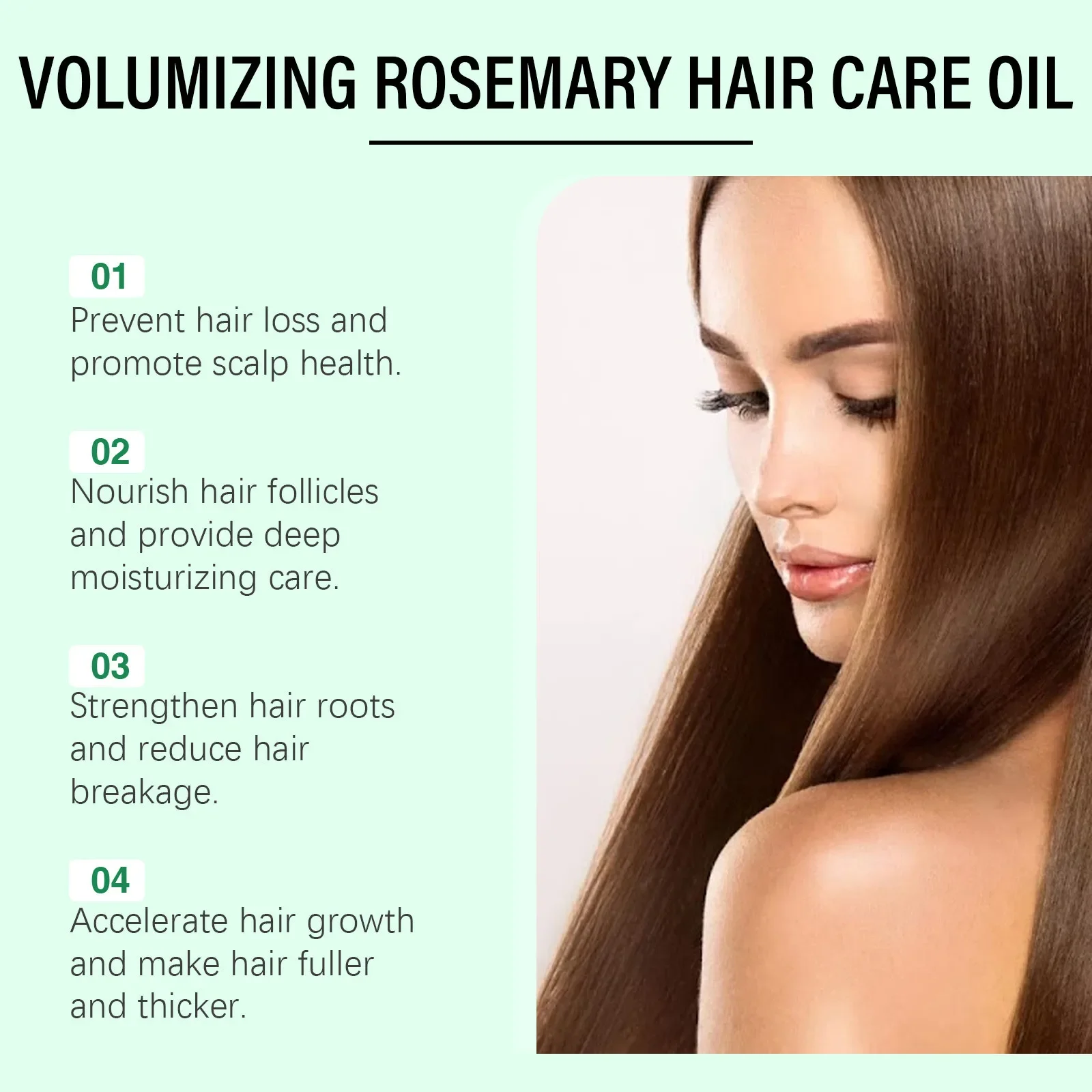 Volumizzante al rosmarino Olio per la cura dei capelli Olio nutriente per capelli al rosmarino Previene la caduta dei capelli