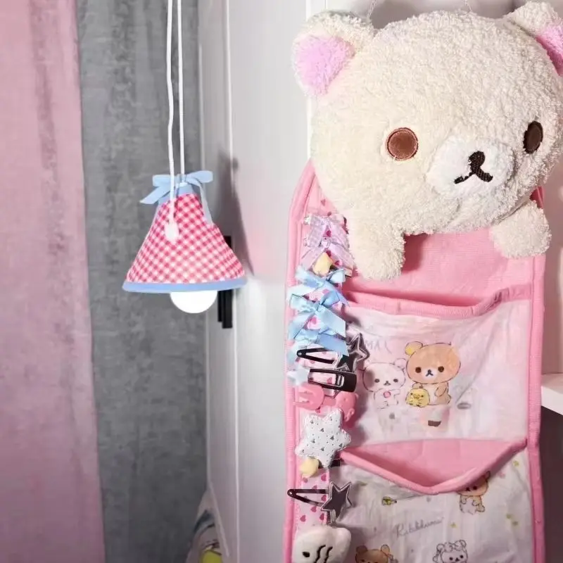 2024 Kawaii Rilakkuma معلقة متعددة الطبقات حقيبة التخزين مجوهرات متنوعة تأثيث كبير الديكور قدرة تخزين غرفة نوم