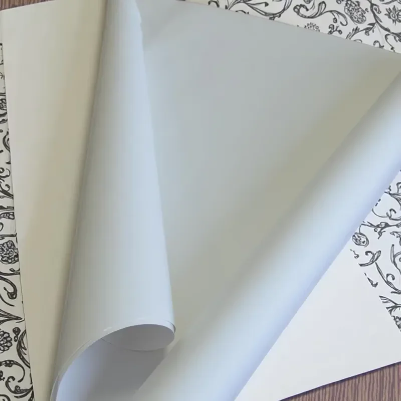 Home Usuably Blank Printable PVC Wallpaper Rolls Double Sided PE Coating Free Aseptic Disposable & Recyclable
