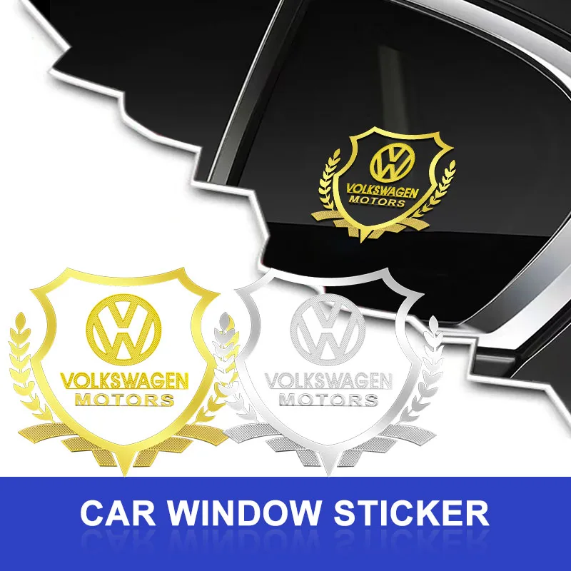 Car Badge Body Side Metal 3D Badge Wheat Ear Shape Car Sticker For Volkswagen Polo Passat B5 B6 B7 T4 T5 Golf 4 5 6 Tiguan Jetta