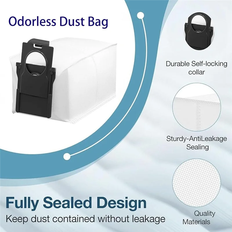 

ABUI-Сменный набор для подметального робота Dreame X40 Ultra/X40 Pro — резиновая щетка, боковая щетка, HEPA-фильтр и ткань для швабры в комплекте Acce