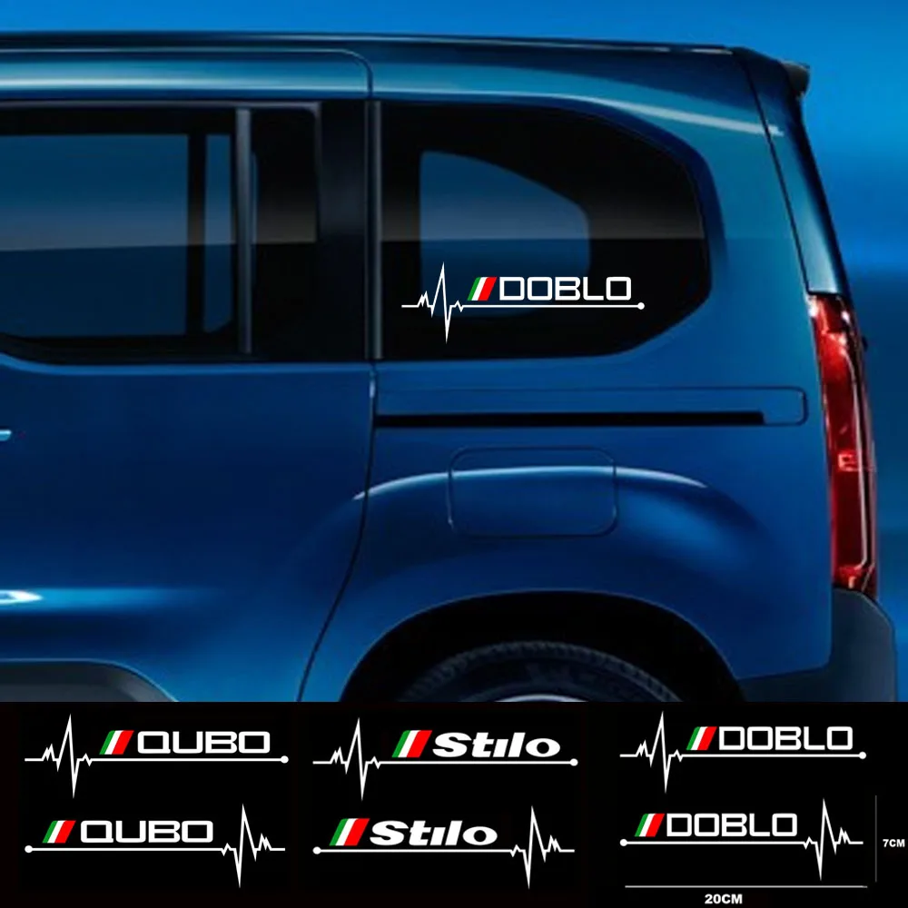 2pcs Car Window Stickers Vinyl Decal For QUBO DOBLO STILO