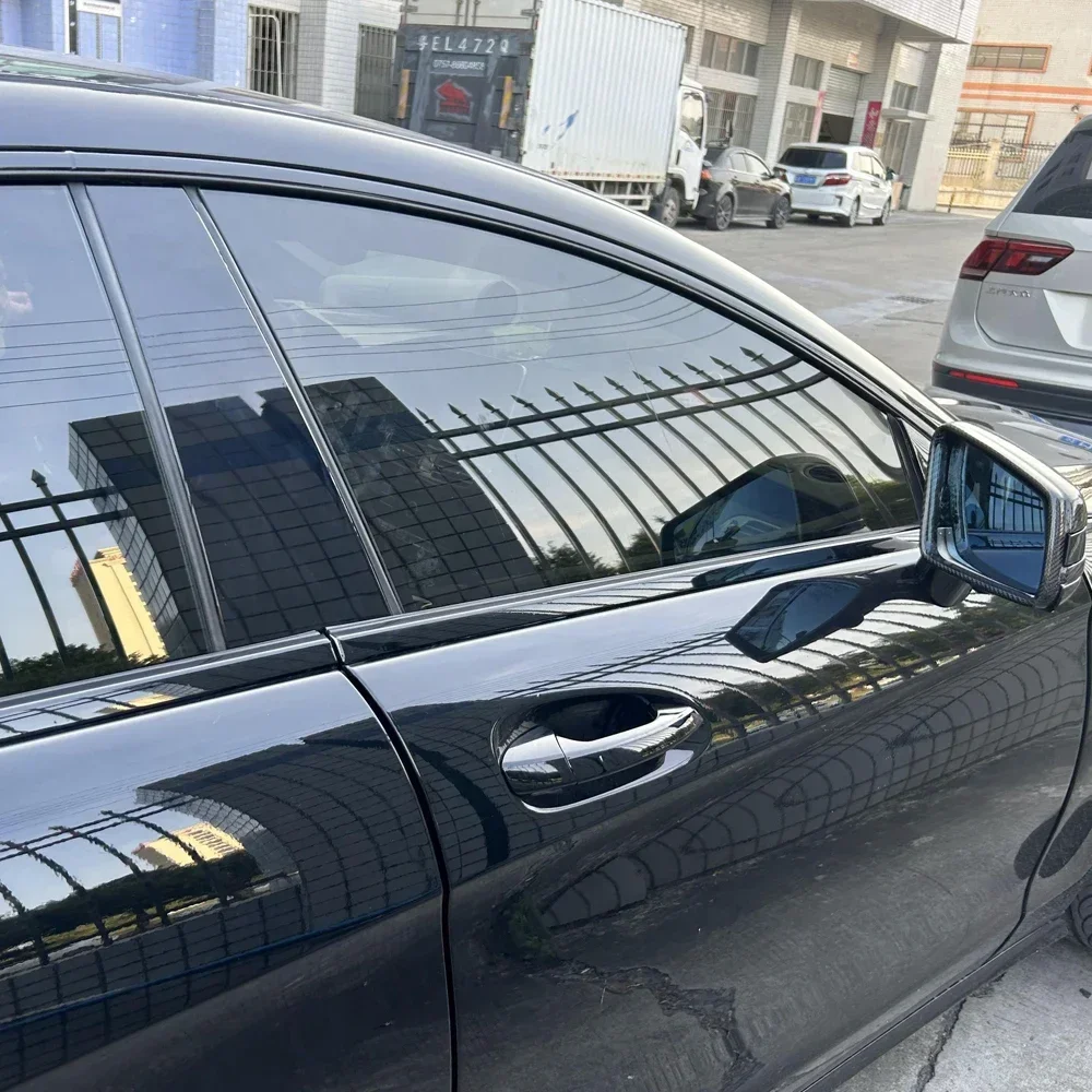 For Mercedes Benz CLS W218 2012-2017 Sedan Window Chrome Delete Blackout ABC Pillars Glossy Black Stickers