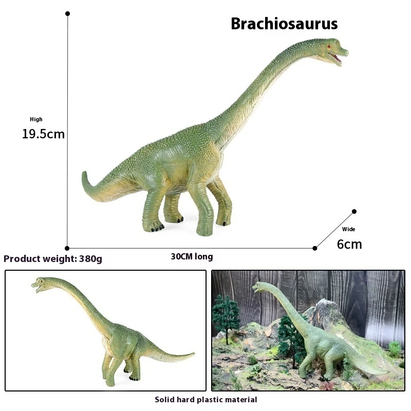 Simulated Dinosaur Model Static Jurassic Dinosaur Herbivorous Large Brachiosaurus Children's Collection Toy Ornaments Gift