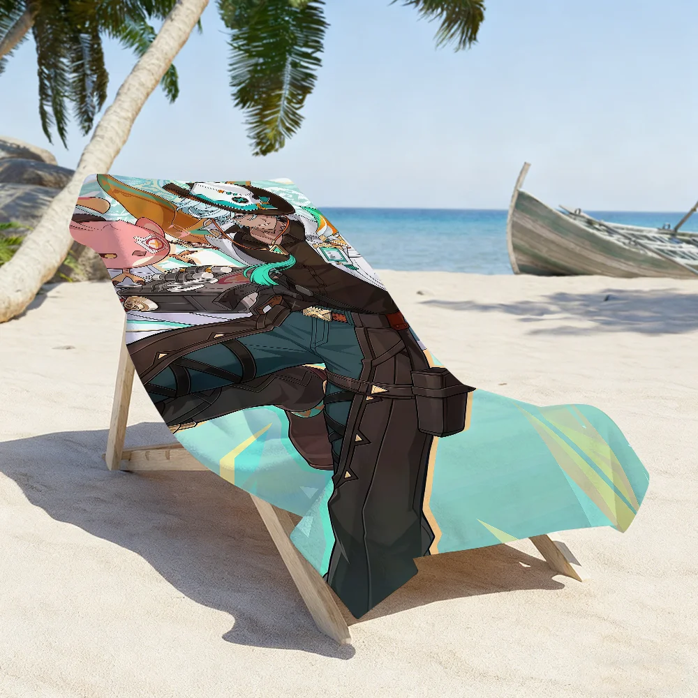 Game Ifa Genshin Impact Towel Sports Quick Dry Travel Camping Gear Sandproof Soft Light Large Beach Towel