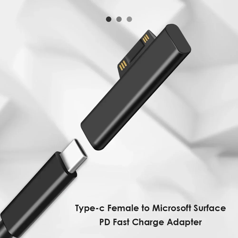 

USB C Female PD Fast Charging Plug Converter for Microsoft Surface Pro 3 4 5 6 Go Surface Book 1 2 3 Type C Power Adapter