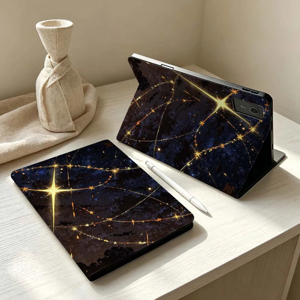 Golden Starry Sky Pattern Soft Pen Tray Tablet Case For Lenovo Xiaoxin Lenovo Tab Pad Pro Plus P12 P11 M10