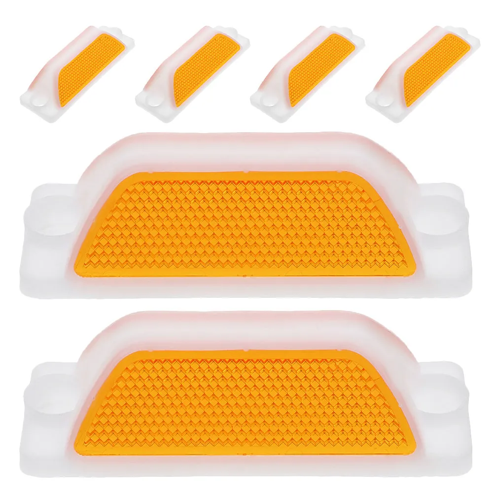 

6Pcs Outline Metallic Reflective Markers High Visibility Road Guidance Markers for Driveway Entrance Lot Safety