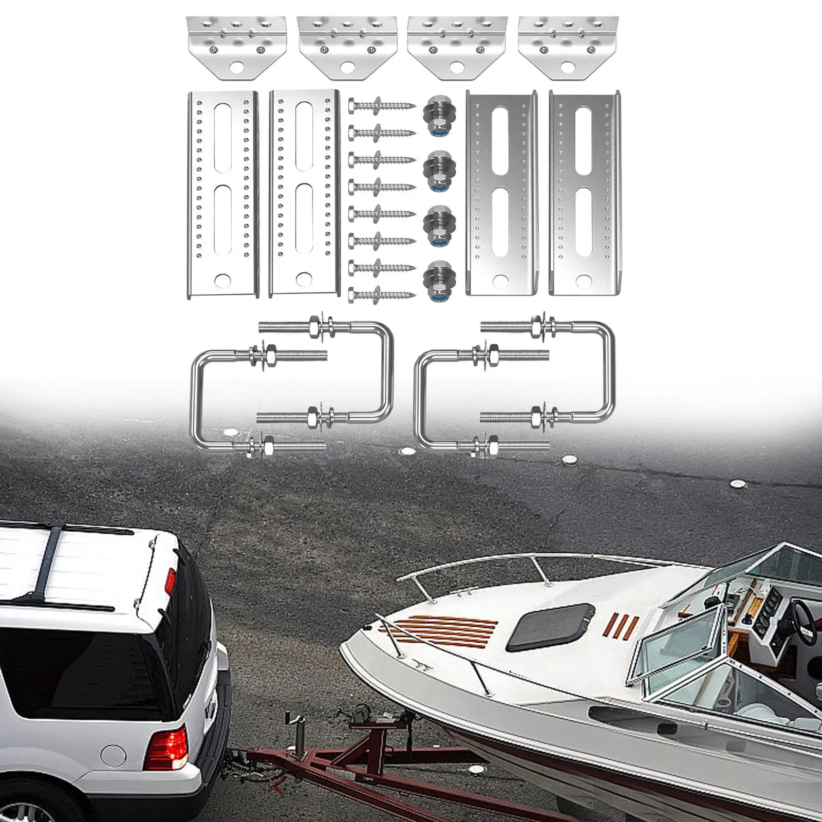 

Boat Trailer Bunk Brackets Kit Boat Trailer Parts U Bolts, Boat Trailer Crossmember Accessories