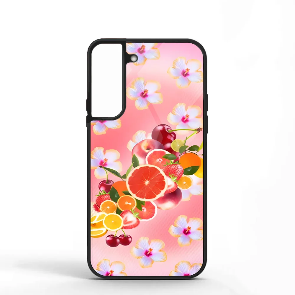 Fruit Salad Phone Case For Samsung S10 S20 S21 S22 S24 S30 Plus ULTRA Mirror Acrylic Cover