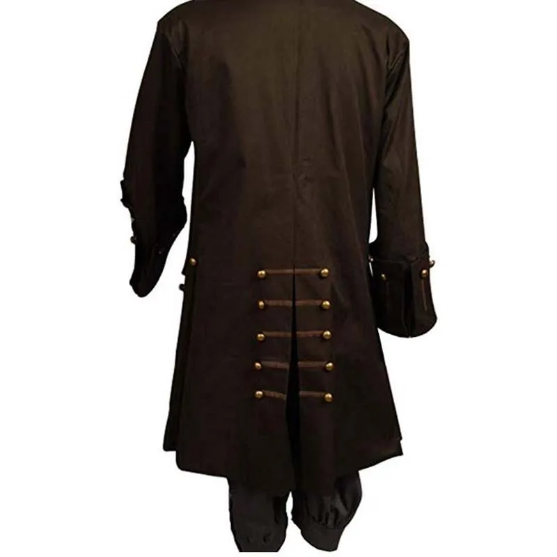 New Arrival Jack Sparrow Costume Of The Caribbean Captain Cosplay Costume For Adult Men Jacket Coat