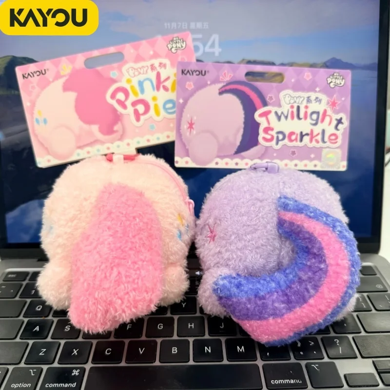 Kayou My Little Pony Series Plush Coin Purse with Keychain Anime Accessory Bag Pendant for Girls Birthday Gift Genuine Stock