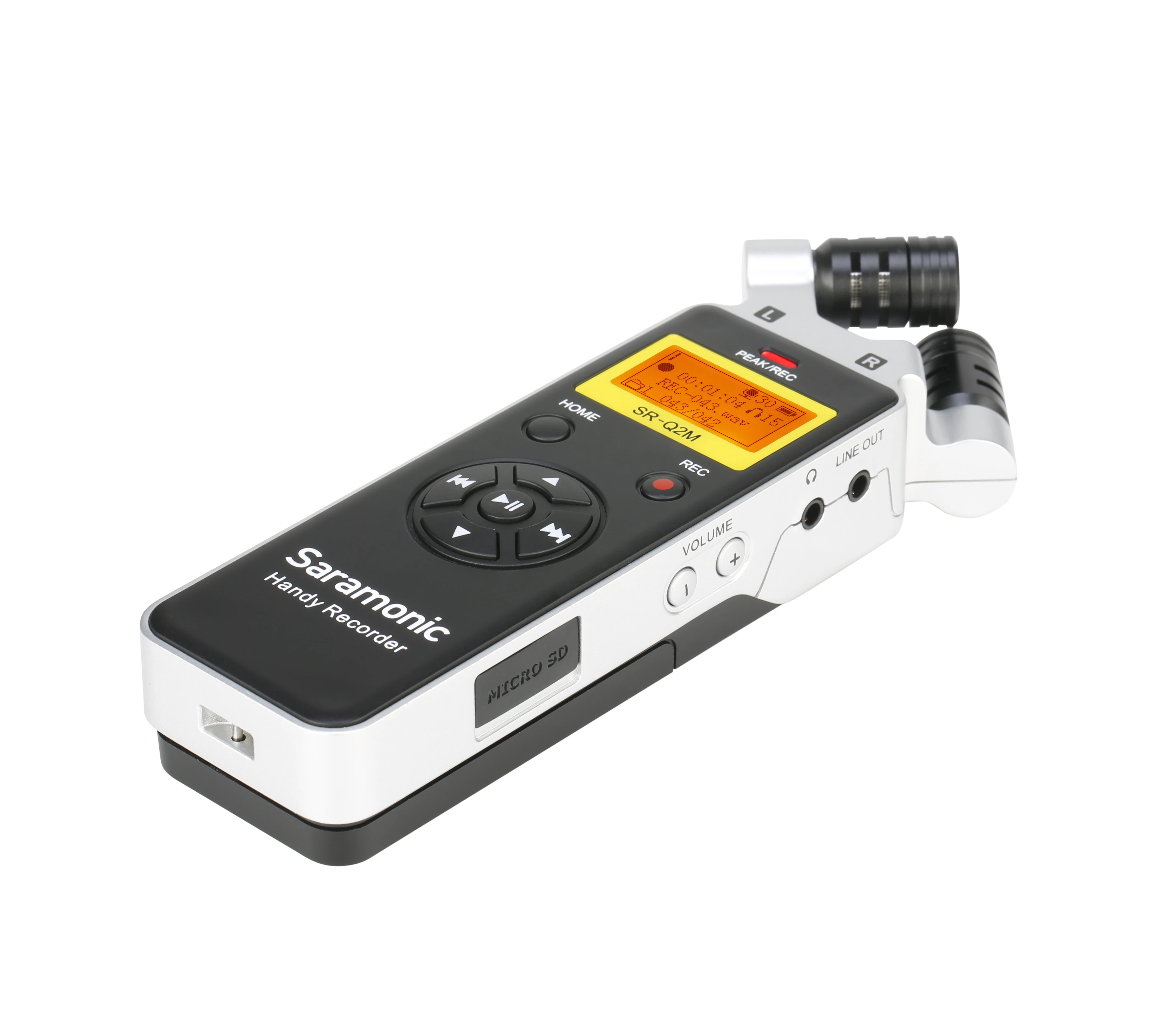 SR-Q2 Handheld Audiorecorder Met Stereo X/Y Condensatormicrofoons