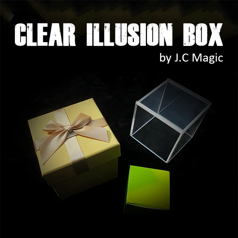 Clear Illusion Box by J.C Magic Tricks Small Objects Appearing in Empty Box Production Magia Stage Interactive Gimmicks Props