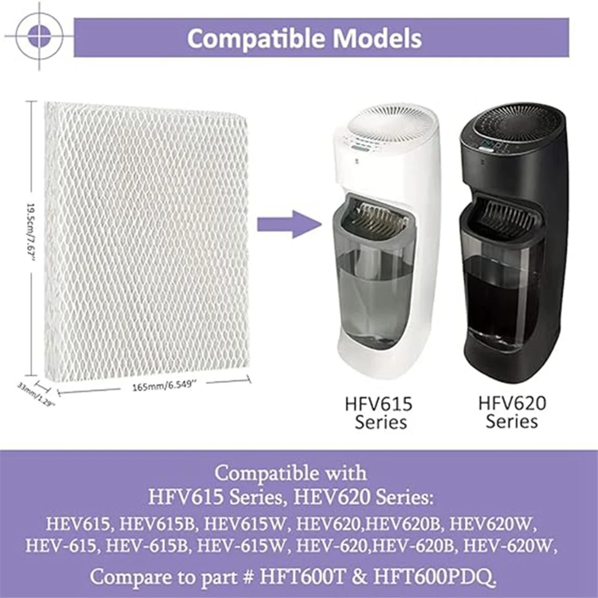 خرطوشة فلتر 4 عبوات فلتر HFT600 T مرطب فتل لمرطب برج التعبئة العلوي HEV615، HEV620، HFT600PDQ