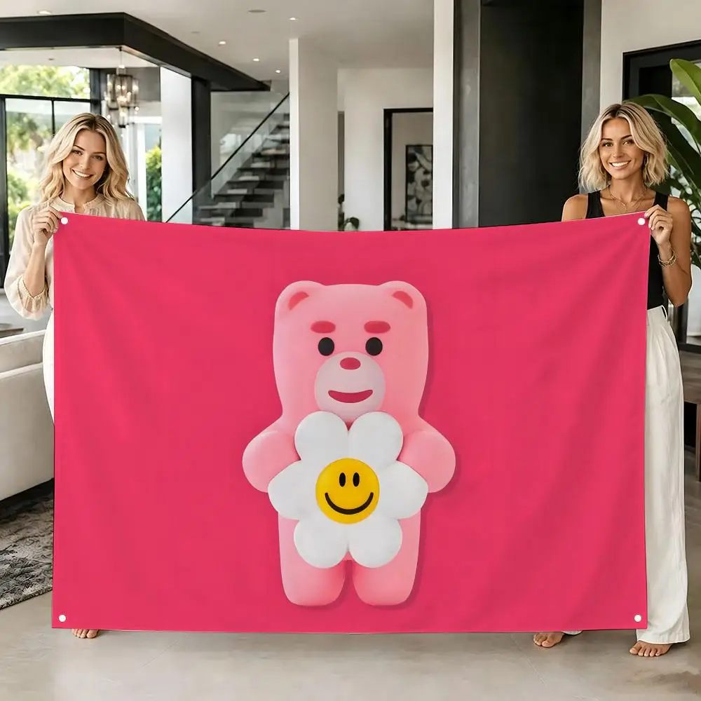 Cute Pink B-Bellygom Flag Flags Tapestry Creative Pattern Photo Living Room Wall Art Party Outdoor Decor