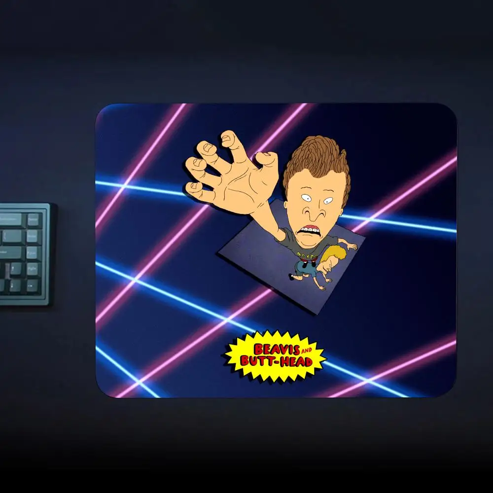 Beavis And Butt head Mouse Pad 18x22cm Small Rug  Keyboardpad Lock Edge Deskpad kawaii  Desktop Protection Mats image 4