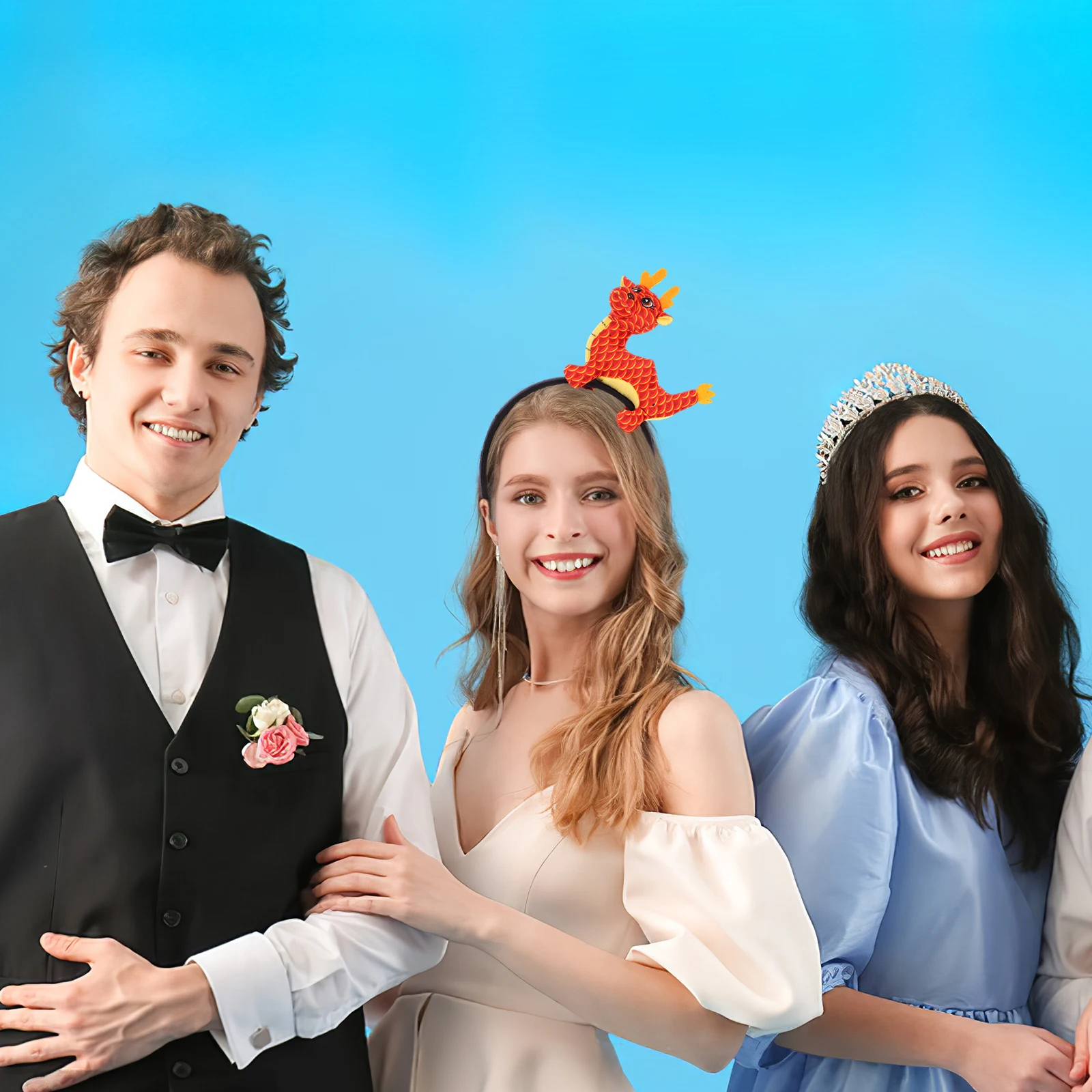 

Dragon Headband Cute Dragon Shape New Year Party Hairband Face Washing Headband Holiday Accessory Adults Party Hairbands