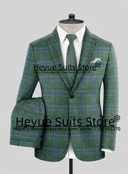 Custome Made High Qublity Business Men Suits 2 Pcs Sets Slim Fit Notched Lapel Groom Tuxedos Classic Male Blazers Costume Homme